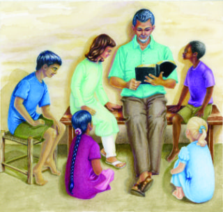 Reading the Bible to children